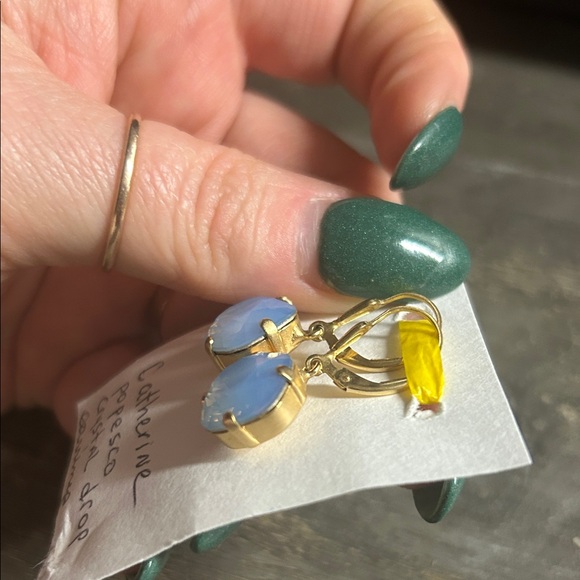 Catherine Popesco Opalescent Blue Earrings - Picture 2 of 3